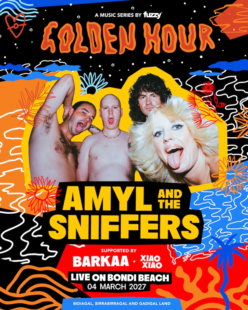 Golden Hour 2027 featuring Amyl and the Sniffers, BARKAA and Xiao Xiao
