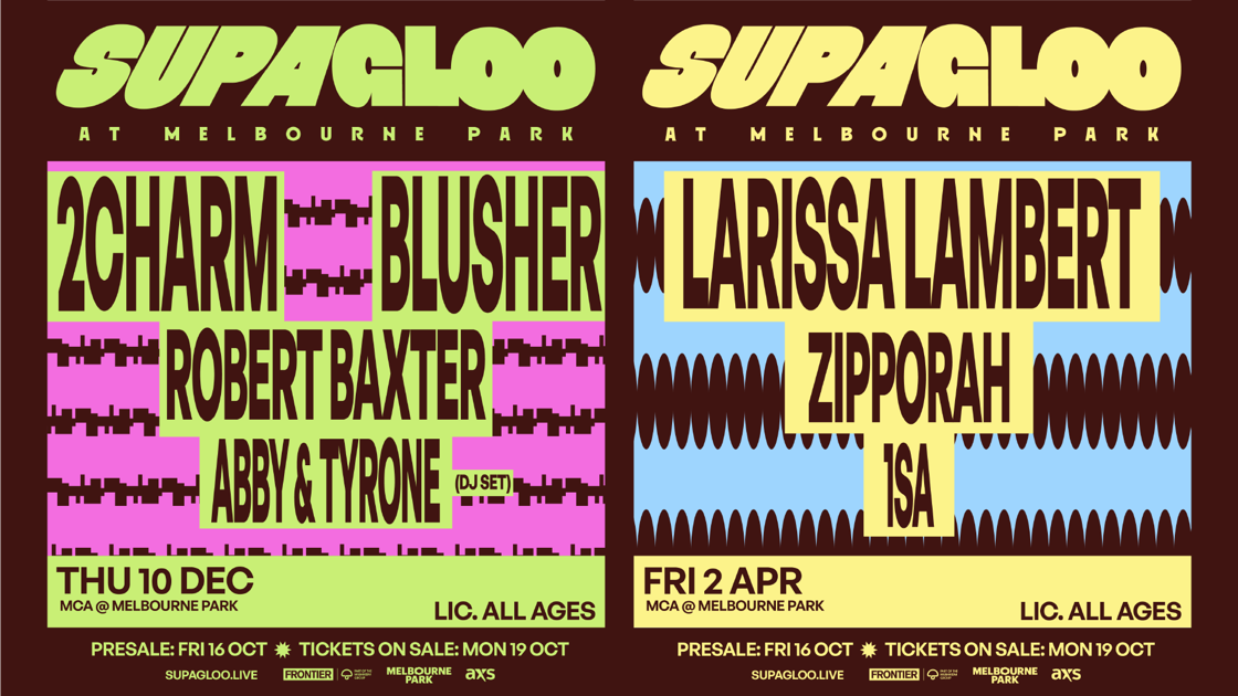SUPAGLOO Melbourne Park 2026 and 2027 artwork